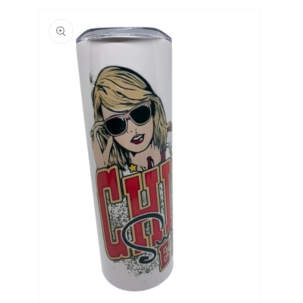 Chic White and Red Tumbler